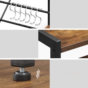 Raft de bucatarie TAYLOR 95x80 cm, maro rustic