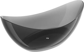 Mexen Vea cada neagră freestanding transparentă 180 x 80 cm, dop crom - 58091808013