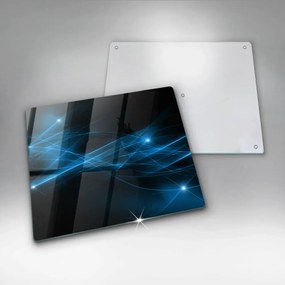 Tocător din sticlă Fum albastru abstract