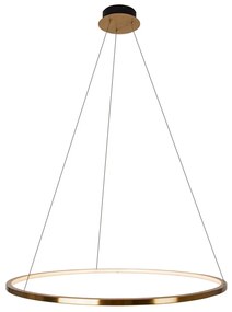 Lustra suspendata LED dimabila design modern QUEEN auriu periat, 50cm