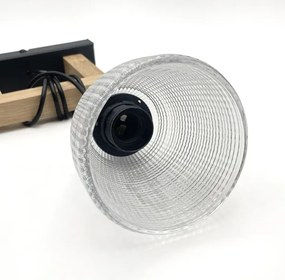 Pendul pe cablu LEANDRA 1xE27/15W/230V stejar/negru