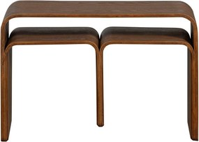 Măsuță auxiliară cu aspect de lemn de nuc 32x40 cm Frey – WOOOD