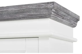 Vitrina Cabana, Alb &amp; Antracite, Stanga, 67,5 x 38 x 200 Cm