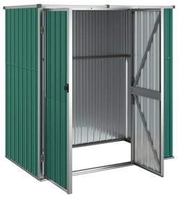 Sopron de gradina, verde, 161x89x161 cm, otel galvanizat Verde, 161 x 89 x 161 cm