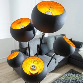 Lampadar / Lampa de podea moderna Magma negru/ auriu A-37004 VC