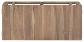 338254 vidaXL Dulap pentru baie de perete, 90x39x40 cm, lemn masiv de tec
