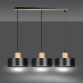 Lustră pe cablu TORIN 3xE27/15W/230V negru