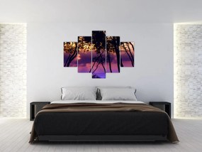 Tablou - Copaci la apus de soare (150x105 cm)