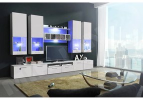 Mobilier living Octavia II (Alb + Alb lucios). 1058181