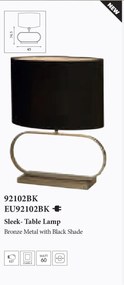 Veioza/Lampa de masa decorativa Sleek bronz/negru
