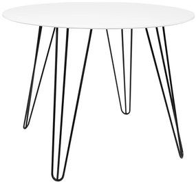 Masa de dining rotunda HARRY 100x100, albă
