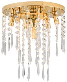 Plafoniera cu cristale PALME auriu 28cm