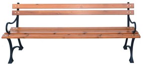 Bancă de parc în grădină cu cotiere FSC