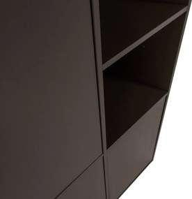 Dulap modular maro închis din lemn de pin 108x215 cm Meggy – WOOOD