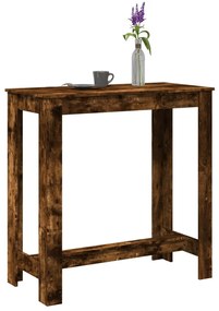 vidaXL Masă de bar, stejar fumuriu, 102x50x103,5 cm, lemn prelucrat