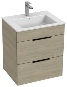JIKA H4536121765141 - Dulap de baie CUBE cu lavoar, 60,7 x 55 cm, frasin