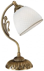Veioza, lampa de masa clasica design italian din alama si sticla 8601 RA-P. 8601 P