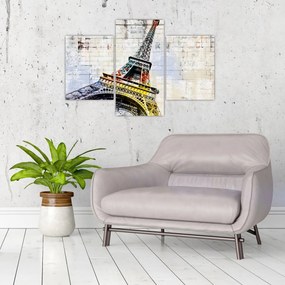 Tablou - Arta digitală a Turnului Eiffel (90x60 cm)