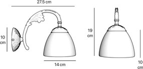 Aplica de perete din alama stil Art Nouveau Beatrice