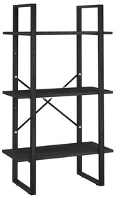 806516 vidaXL Raft de depozitare, negru, 60x30x105 cm, lemn masiv de pin