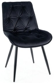 Scaun de bucaterie Cherry II Velvet, negru