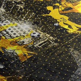 Tablou - Fotbal în marele oraș (120x50 cm)