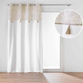 Draperie albă-bej din amestec de bumbac 140x240 cm Altea – douceur d'intérieur