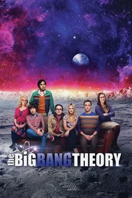 Poster de artă Teoria Big Bang - Pe luna