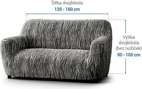 Gaico Huse bielastice UNIVERSO NOU dungi alb-negru fotoliu dublu (l. 120 - 160 cm)