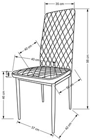 Scaun de bucaterie Manus, negru