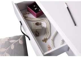 Măsuță decorativă cu scaun LINET NEW, albă