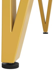 Masă rotundă pentru 4 persoane, Alb+Auriu | Aosom Romania