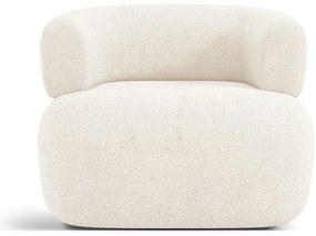 Fotoliu bej cu tapițerie din țesătură bouclé Jenny – Micadoni Home