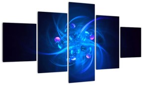 Tablou modern cu abstracțiune albastră (125x70 cm), în 40 de alte dimensiuni noi