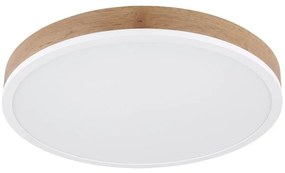 Plafoniera LED aluminiu alb, MDF aspect de lemn DORO 45cm