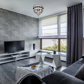 Plafoniera LED design modern Pallas crom, alb