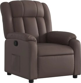 vidaXL Fotoliu rabatabil, maro, piele ecologică