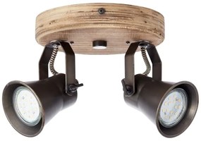 Brilliant - Spot orientabil SEED 2xGU10/5W/230V negru/maro