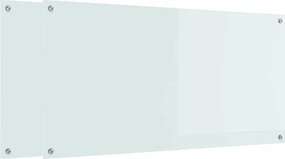 vidaXL Panou de bucătărie 2 pcs Alb 120 x 60 cm sticlă securizată