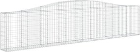 vidaXL Coș gabion arcuit 400x30x80/100 cm fier galvanizat