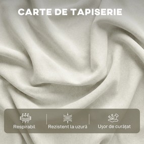 Set Canapea 3 Locuri, HOMCOM, Leathaire, 212x125x84cm, Crem | Aosom Romania