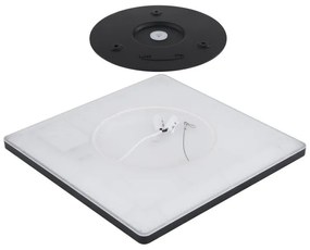 Plafoniera LED design slim Sapana negru 42x42cm