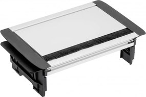 Priză încorporabilă în blat GTV, 3 prize Schuko, aluminiu, 242,5 x 158 mm Aluminiu, Aluminiu, L:242.5 mm; l:158 mm; H:80 mm