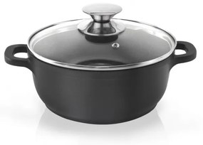Oală din aluminiu neaderent cu capac din sticlă Orion Grande, ⌀ 24 cm