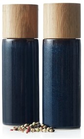 Set de râșnițe de sare și piper albastru închis 2 buc. din ceramică Gastro Blue – Bitz