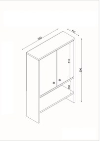 Dulap pentru baie Vira White
