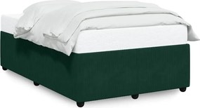 vidaXL Cadru de pat fără saltea, verde închis, 120x200 cm, catifea