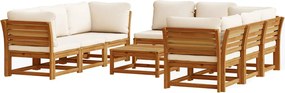 vidaXL Set mobilier grădină cu perne, 9 piese, lemn masiv acacia