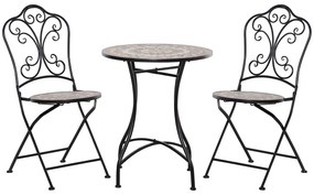 Outsunny Set de gradina in stil bistro cu 3 piese, cu masa de cafea si 2 scaune pliabile | Aosom Ro