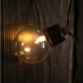 Ghirlandă solară decorativă cu 20 de LED-uri, 8 funcții, 500 mAh, 7,6 m, IP67, alb cald